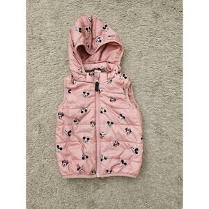 DIsney H&M Minney Mouse hooded puffer vest 12M baby